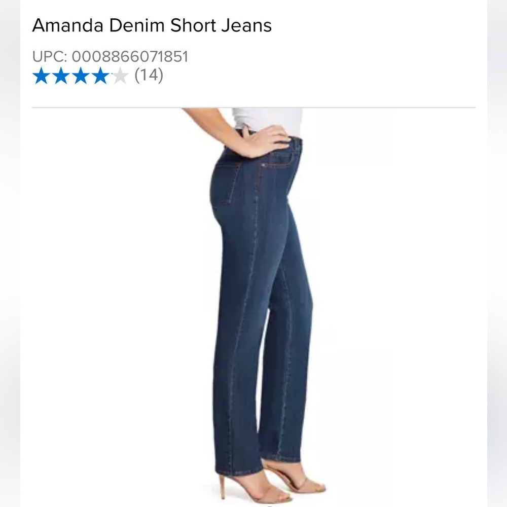 Gloria Vanderbilt Amanda jeans in size 6 short. NWT. Retail 48 - Picture 3 of 9